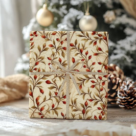 トラディショナルなヴィンテージ 猫 クリスマス ギフト包装紙 ラッピングペーパー