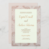 トラディショナルレトロボーダー結婚式招待状 招待状 (正面/裏面)