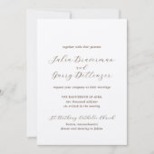 トラディショナル アーシー ニュートラル エレガント ウェディング 招待状 (正面)