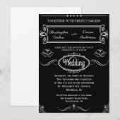 トラディショナル ウェディングベル チェックボード インビテーション (正面/裏面)