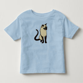 トラディショナル・タイ・キャット・ミニマリスト・ベクター・デザイン トドラーTシャツ