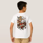 トラディショナル タトゥーハート Tシャツ (裏面フル)