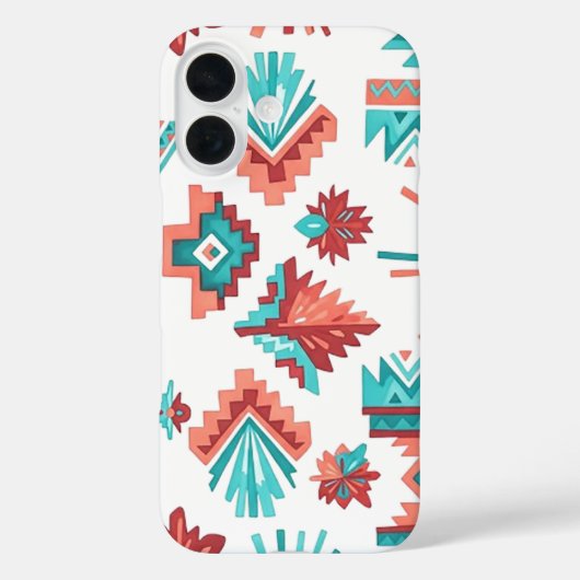 トラディショナル ナバホ インディアン アート Case-Mate iPhoneケース (裏面)