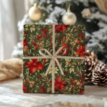 トラディショナル ビンテージ キャット クリスマス ギフト包装紙