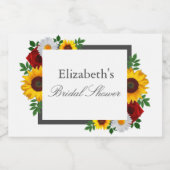 トラディショナル フローラル ブライダル シャワー スパークリングワインラベル (シングルラベル)