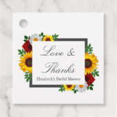 トラディショナル フローラル ブライダル シャワー フェイバータグ (正面)