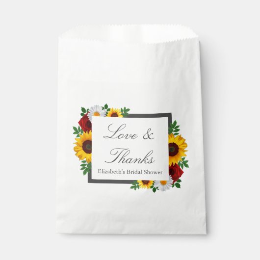 トラディショナル フローラル ブライダル シャワー フェイバーバッグ (正面)