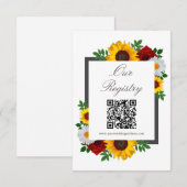 トラディショナル フローラル ブライダル シャワー レジストリー エンクロージャーカード (正面/裏面)