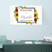 トラディショナル フローラル ブライダル シャワー 横断幕 (トレードショー)