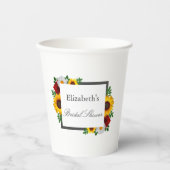 トラディショナル フローラル ブライダル シャワー 紙コップ (正面)