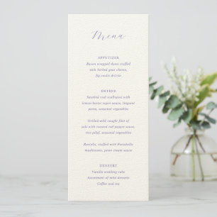 トラディショナル ライラック エレガント ウェディング メニュー