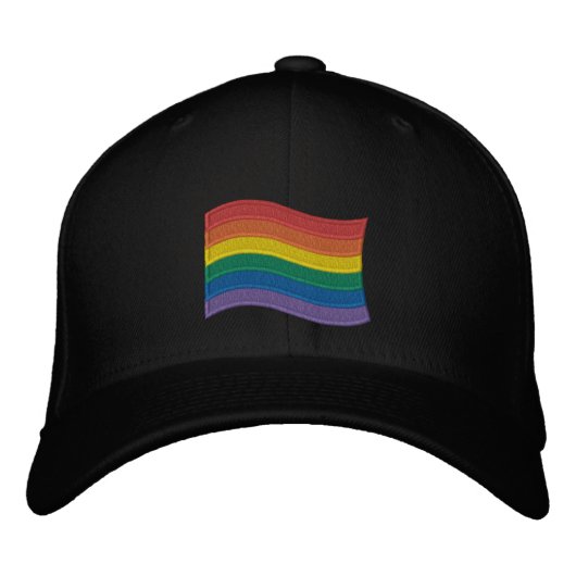 トラディショナルLGBTQ+プラグ 刺繍入りキャップ (正面)