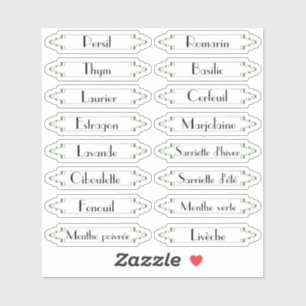 トラディショネルジャルダンフランセエルベエティケッツ シール