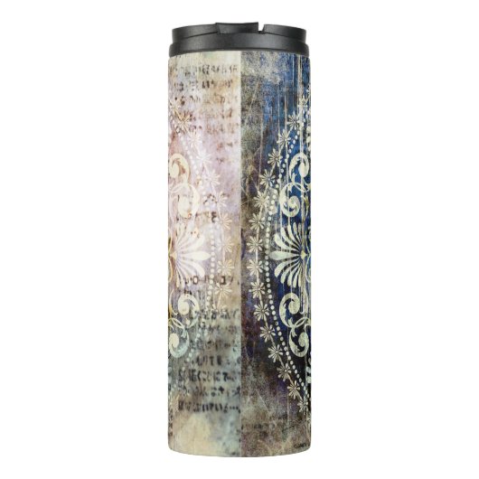 トラディッグランジトを使用したアートヴィンテージのテクスチャ背景 タンブラー (裏面)