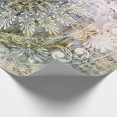 トラディットグランジを使用したアートヴィンテージのテクスチャ付き背景 ラッピングペーパー (角)