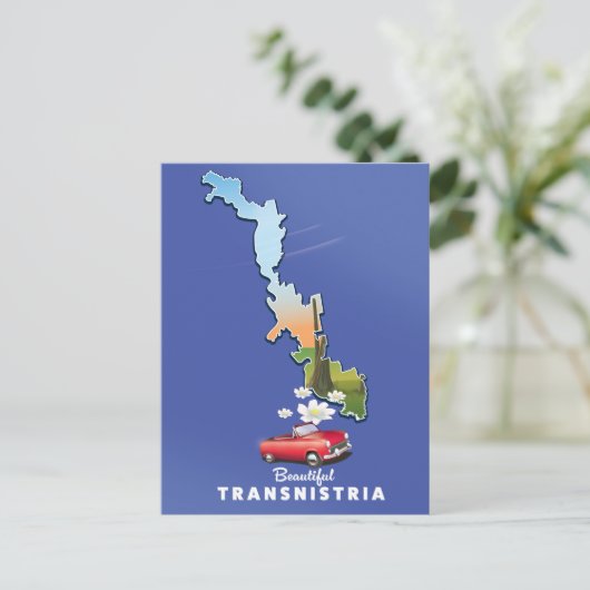 トラニストリアの美しい地図  インビテーションポストカード (スタンド正面)
