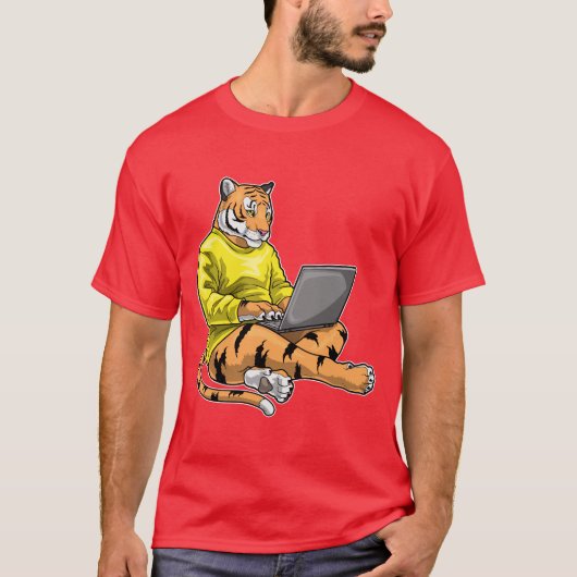 トラノートパソコン Tシャツ (正面)