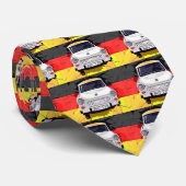 トラバントの車とドイツ国旗、ベルリンの壁 ネクタイ (ロール)