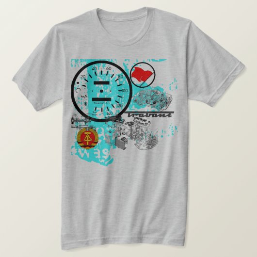 トラバント東ドイツの人々の車 Tシャツ (デザイン正面)