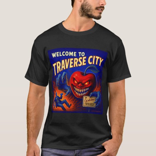 トラバースシティのハロウィンチェリー. Tシャツ (正面)