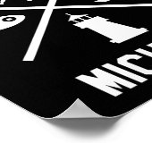 トラバースシティノーザンミシガンティエールセーリングボアチン ポスター (角)