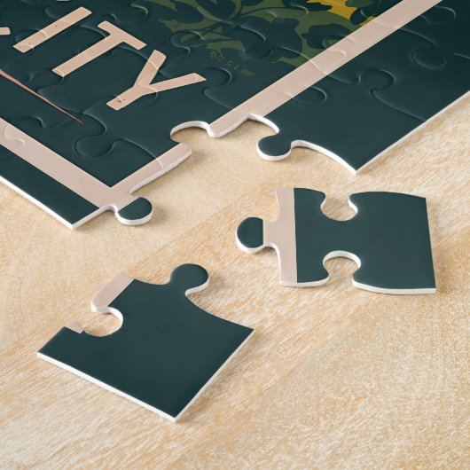 トラバースシティミシガンイラストレーショントラベルアート ジグソーパズル (側面)