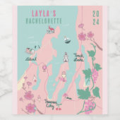 トラバースシティミシガンワインテーマバチェロレッテ ワインラベル (シングルラベル)