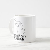 トラバースシティミシガン コーヒーマグカップ (正面左)