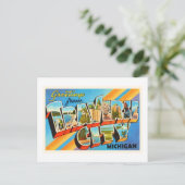 トラバースシティミシガンMIヴィンテージトラベル土産 ポストカード (スタンド正面)