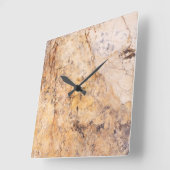 トラバーチンストーン模様アクリル壁時計 スクエア壁時計 (傾斜)