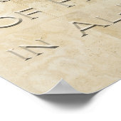 トラバーチン石に対する信仰条項 ポスター (角)