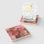 トラバーチン石コースター, "CALDIUM" ストーンコースター (横)