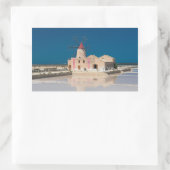 トラパニの塩辛い場所で風車と塩 長方形シール (バッグ)