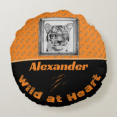 トラパーソナライズされたガーピロー ラウンドクッション (裏面)