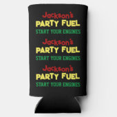 トラヒックライツカーテーマ子供の誕生日パーティー スリム缶クーラー (裏面)