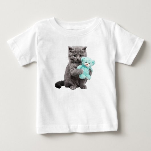 トラビーとテディベア ベビーTシャツ (正面)