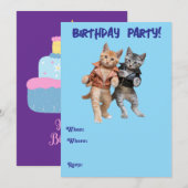 トラビーの誕生日招待状 招待状 (正面/裏面)
