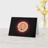 トラピスト–1で赤色矮星を通過する惑星 カード (黄色い花)