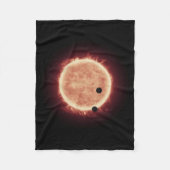 トラピスト–1で赤色矮星を通過する惑星 フリースブランケット (正面)