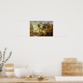 トラファルガーの戦いはSteuerbordbesanwantenによる ポスター (キッチン)