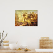 トラファルガーの戦いジョセフ・マロード・ターナー ポスター (キッチン)