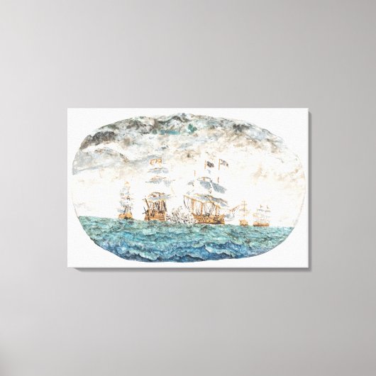 トラファルガーの戦い1805 1998 キャンバスプリント (正面)