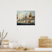 トラファルガーの戦い、1805年10月21日、「The」より ポスター (キッチン)