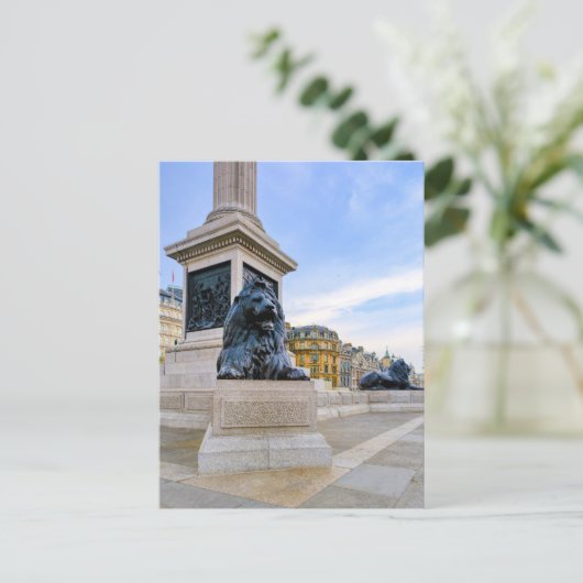 トラファルガースクエアライオン、ロンドン英国ポストカード ポストカード (スタンド正面)