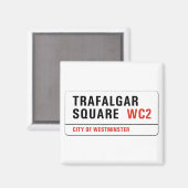 トラファルガースクエアロンドン通り標識 マグネット (正面/裏面)