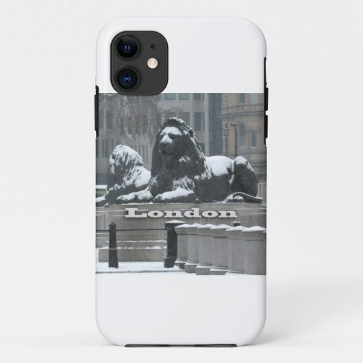トラファルガースクエアロンドン – 雪 Case-Mate iPhoneケース (裏面)