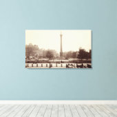 トラファルガースクエア，ロンドン（セピア写真） キャンバスプリント (インサイチュ (ウッドフロア))