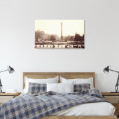 トラファルガースクエア，ロンドン（セピア写真） キャンバスプリント (インサイチュ (寝室))