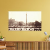 トラファルガースクエア，ロンドン（セピア写真） キャンバスプリント (インサイチュ (リビング))