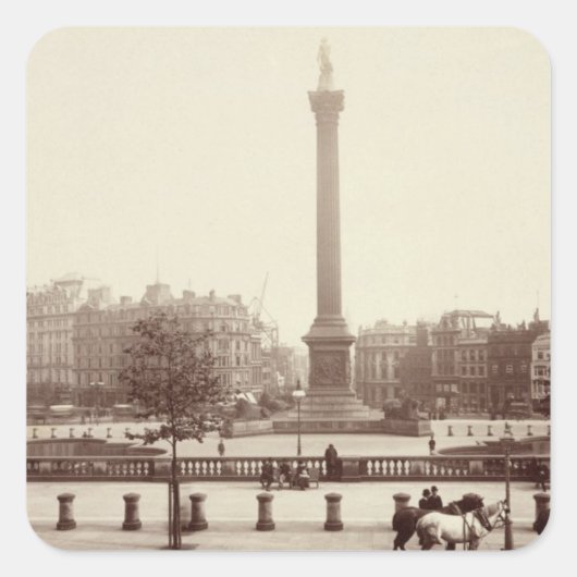 トラファルガースクエア,ロンドン(セピア写真) スクエアシール (正面)